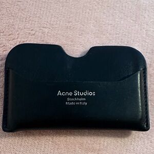 Acne Studios Black Leather Card Holder